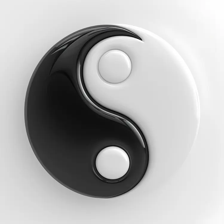 3D Yin Yang Symbol