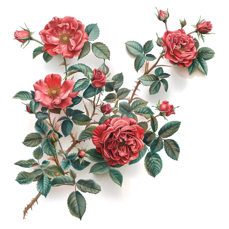 Beautiful Red Roses in Bloom