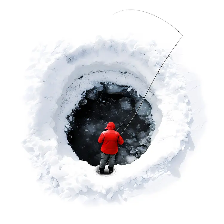 Person Ice Fishing