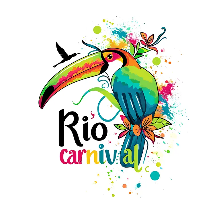 Vibrant Toucan for Rio Carnival