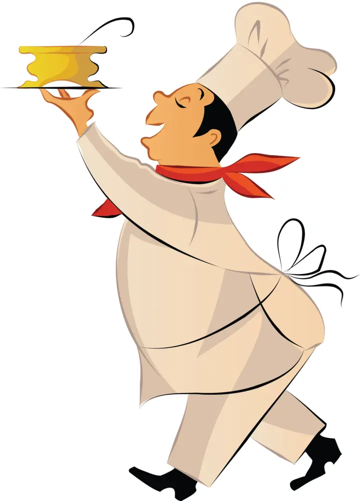 Happy Chef Holding Cheese