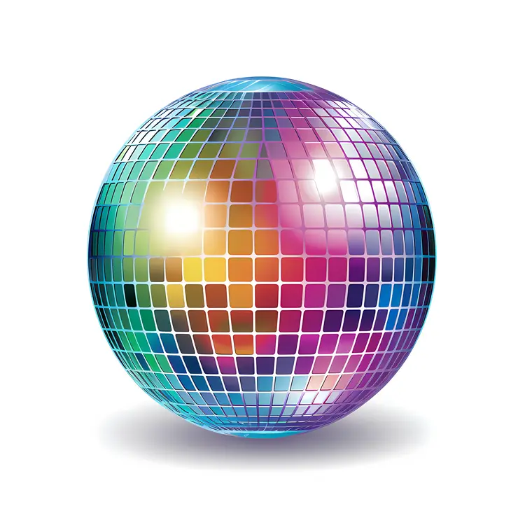 Colorful Reflective Disco Ball for Party Celebrations