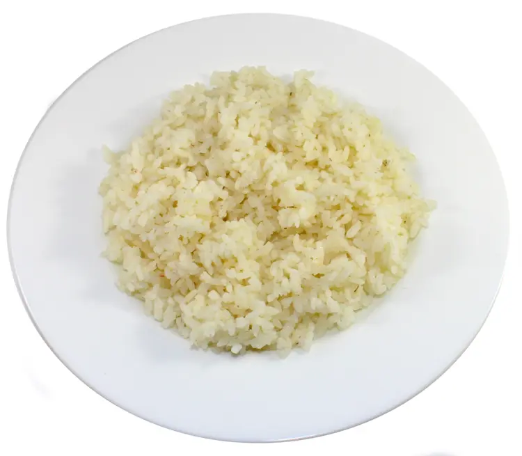 Plate of Cooked White Rice
