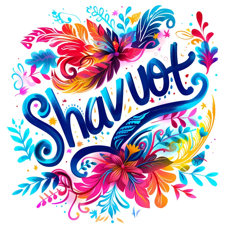 Colorful Shavuot Celebration Design