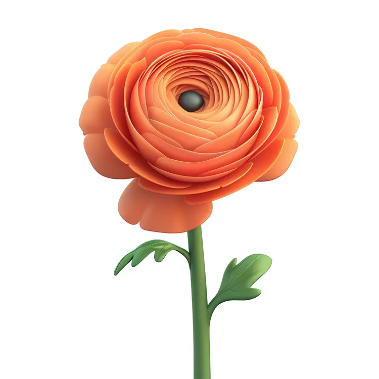 Orange Flower Illustration