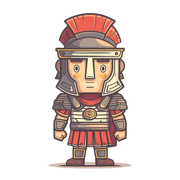 Cute Roman Soldier Cartoon