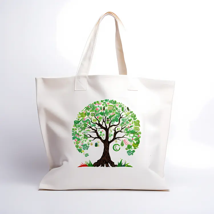 Eco-friendly Tote Bag with Tree Design