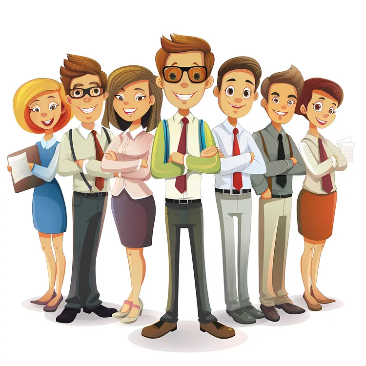 Office Team Standing Together