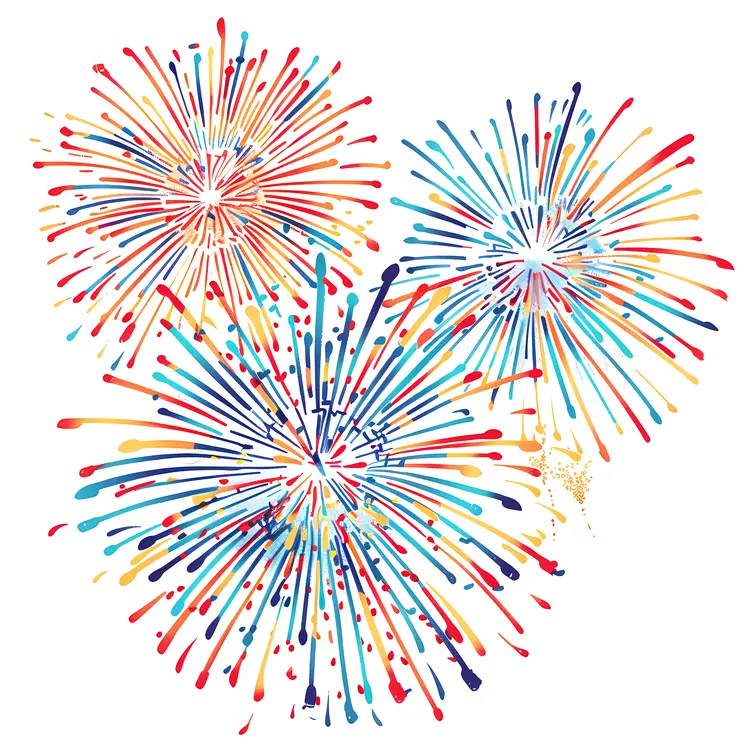 Colorful Fireworks Display