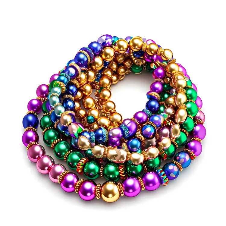 Colorful Beads for Mardi Gras Celebration