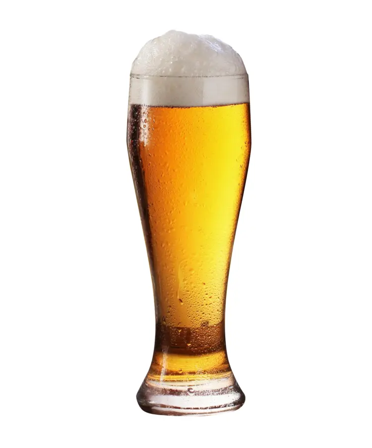 Tall Beer Glass with Foam
