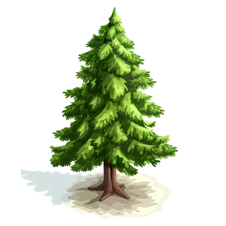 Green Pine Tree Illustration