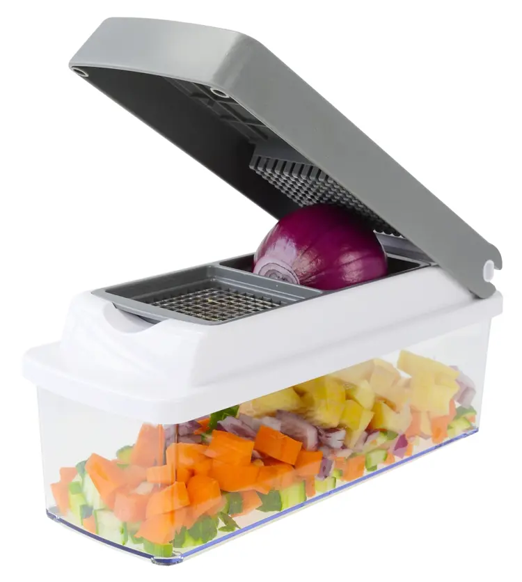 Vegetable Chopper with Chopped Vegetables