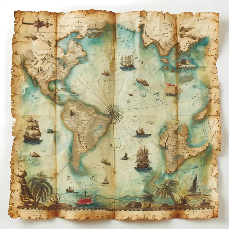 Colorful Vintage Map