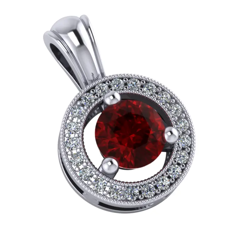 Elegant Red Gem Pendant