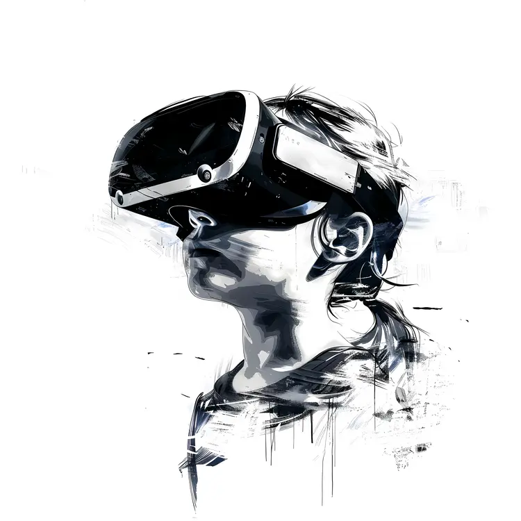 Artistic Illustration of VR Headset