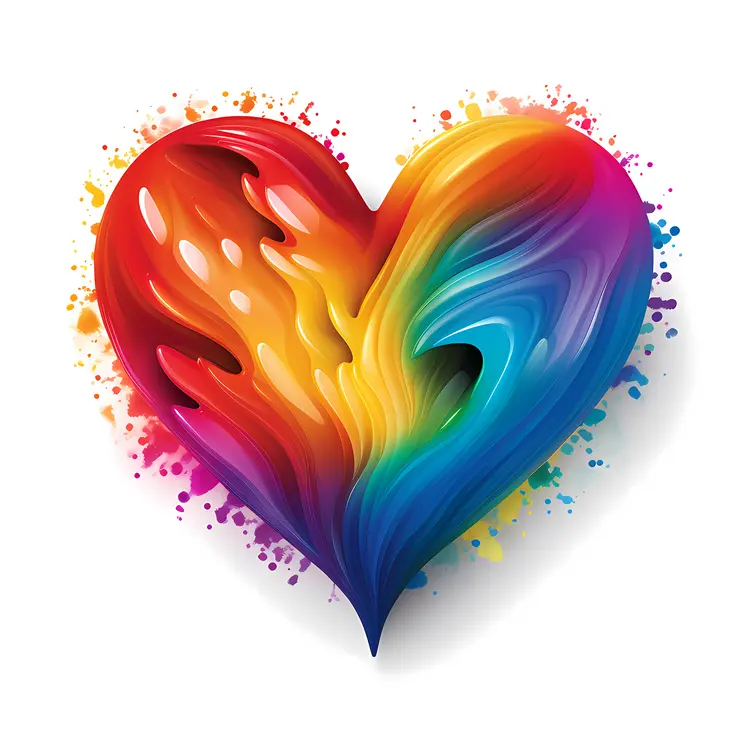 Colorful Rainbow Heart