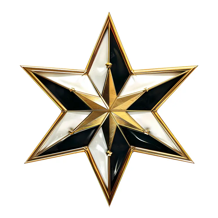Elegant Gold and Black Star