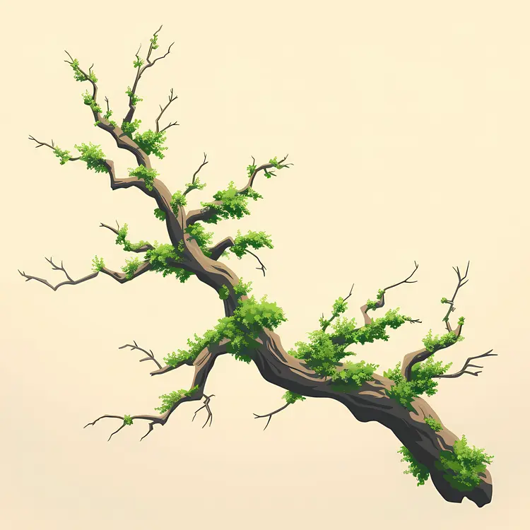 Green Leaves on a Tree Branch