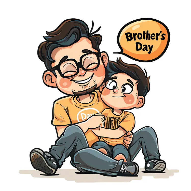 Cartoon Brother's Day Art