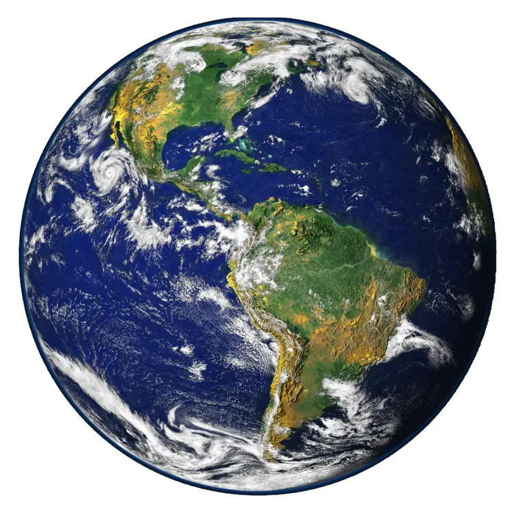Earth with Americas Visible