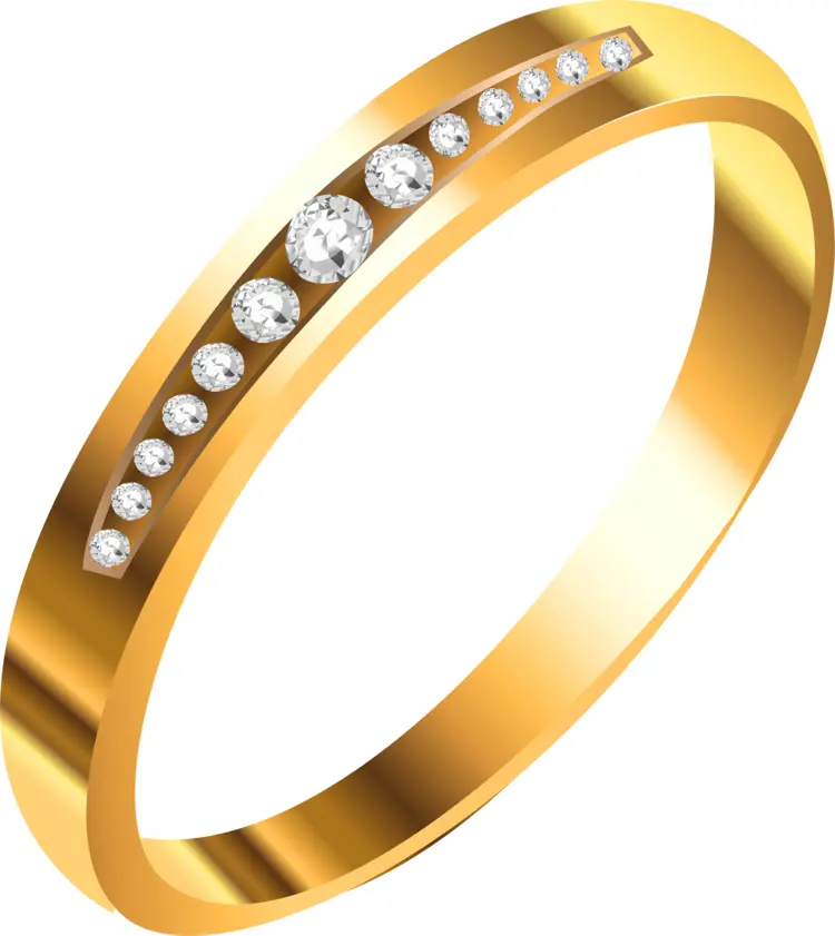 Elegant Gold Ring with Diamonds