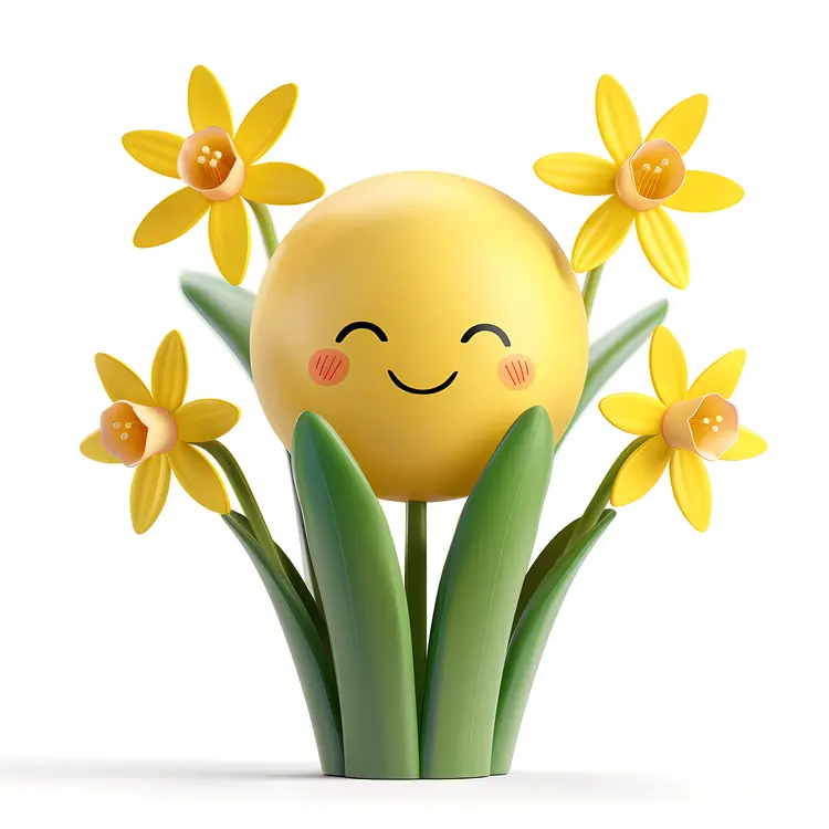 Smiling Flower with Yellow Petals