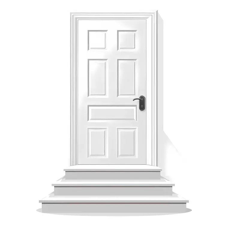 White Door with Steps