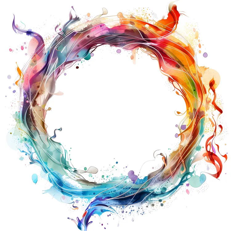 Vibrant Colorful Abstract Frame