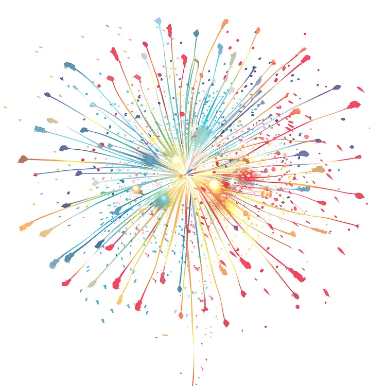 Colorful Fireworks Display