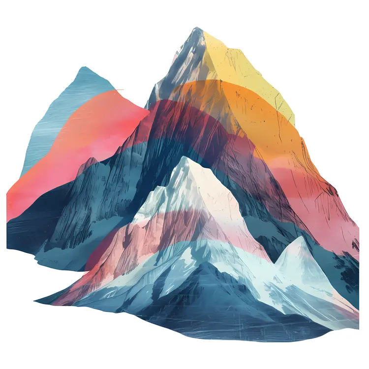 Vibrant Abstract Mountain Peaks