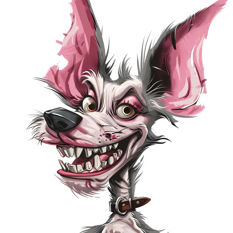 Cartoon Dog with Big Ears