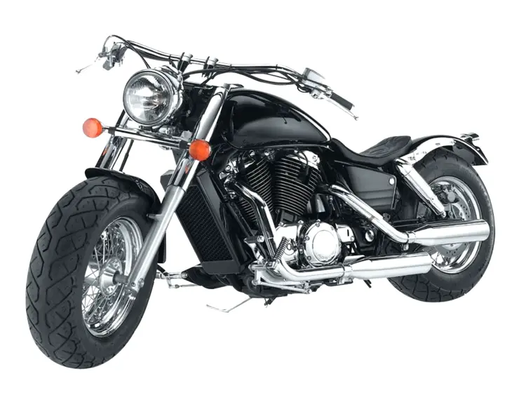 Black Motorcycle with Powerful Engine