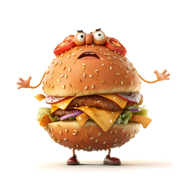 Angry Burger Cartoon