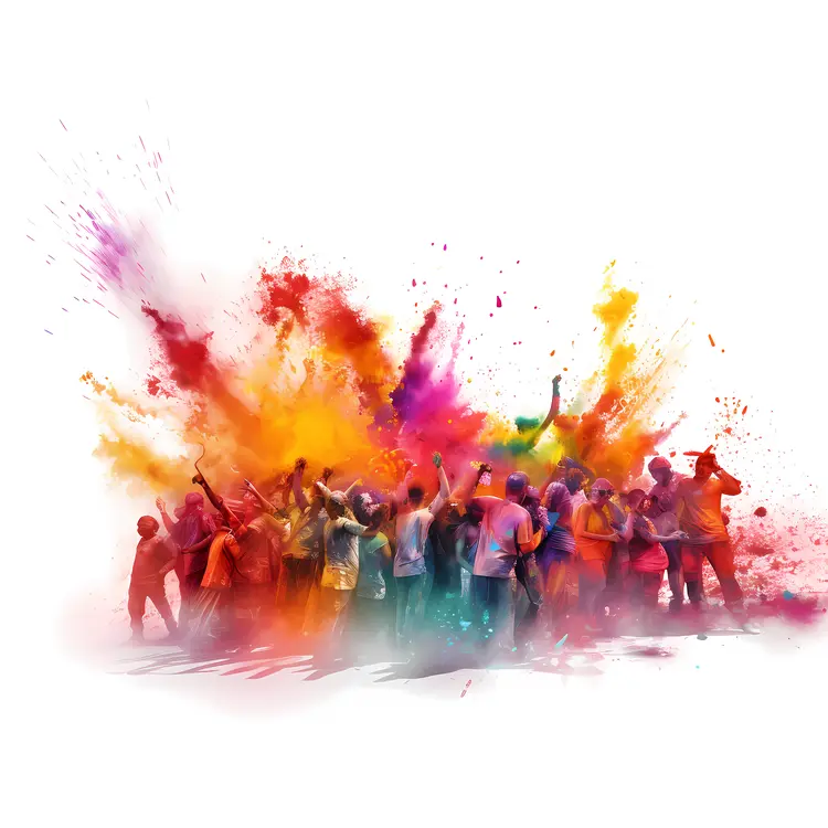 Colorful Paint Festival Celebration