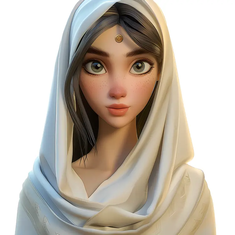 Girl with Headscarf Portrait