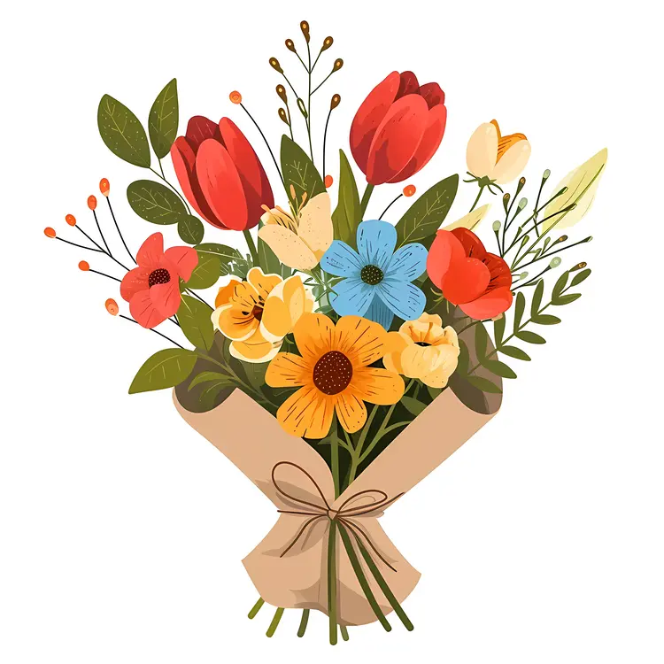 Colorful Mixed Flower Bouquet