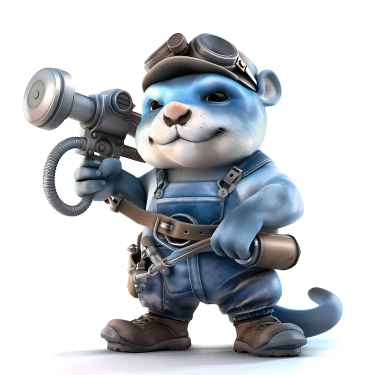 Worker Otter with Tool