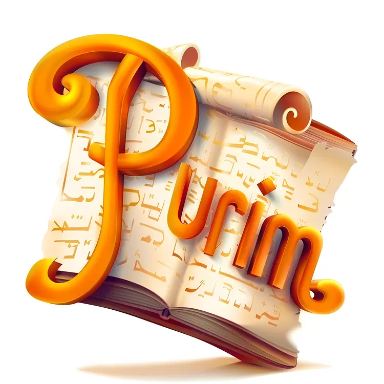 Scroll and Book for Purim