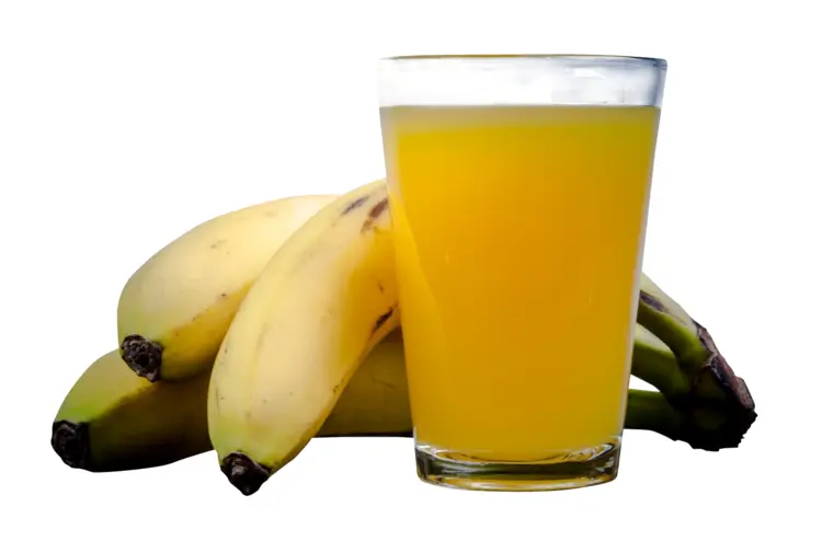 Refreshing Banana Juice in a Glass