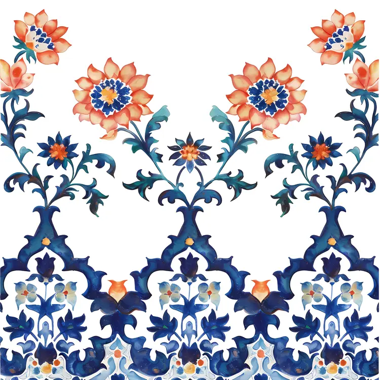 Floral Pattern in Decorative Art