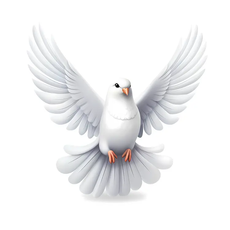 White Dove in Flight
