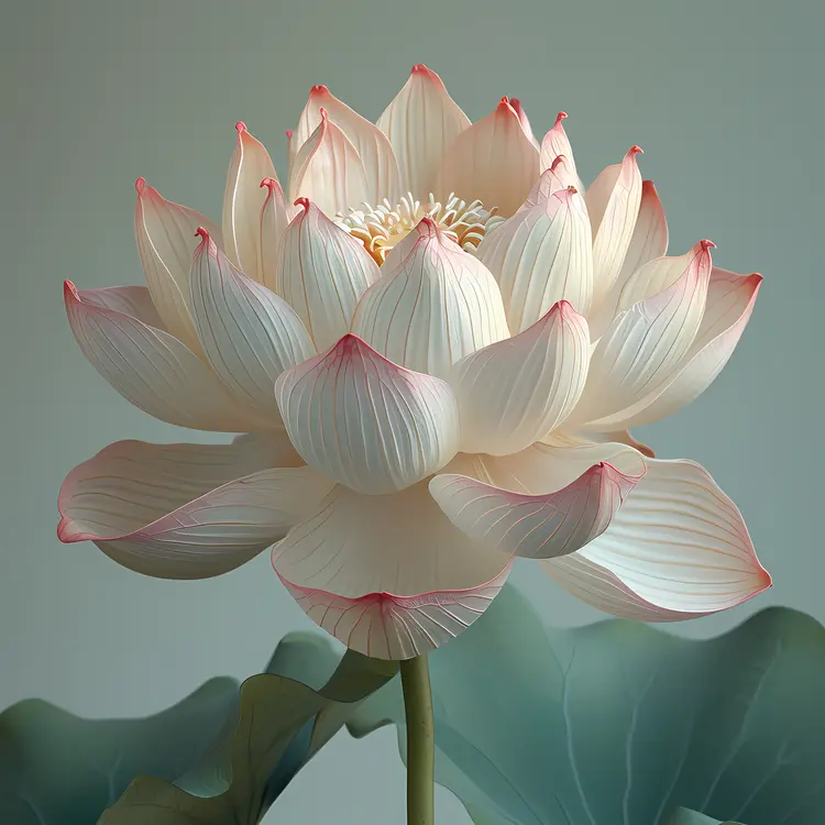 Blooming White Lotus Flower