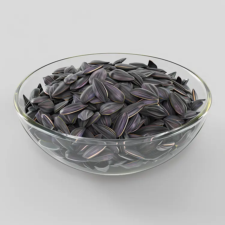 Glass Bowl of Sunflower Seeds