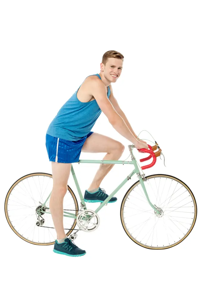 Cyclist Riding a Bicycle
