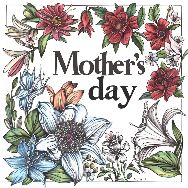 Colorful Floral Mother's Day Card