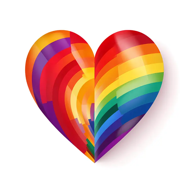 Gradient Rainbow Heart