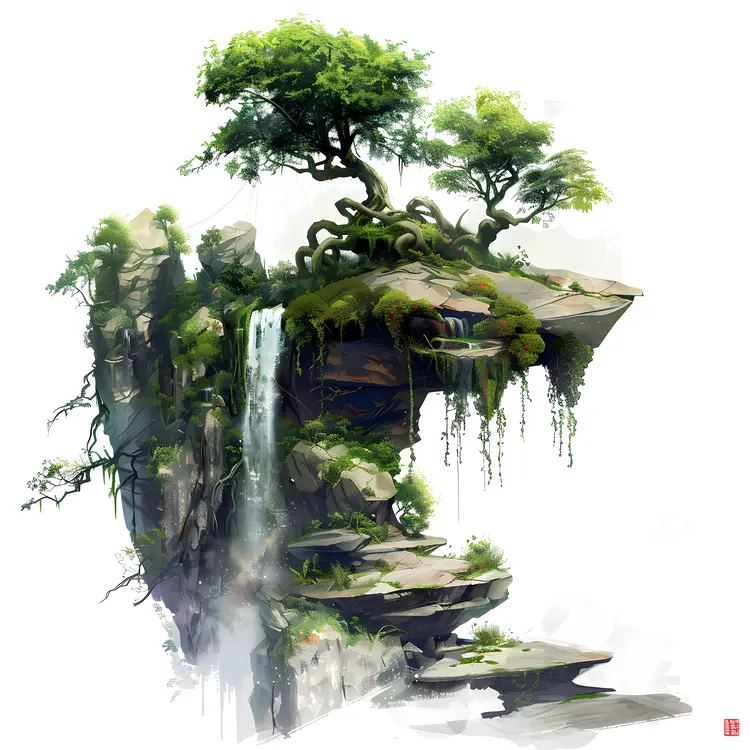 Waterfall on Cliff