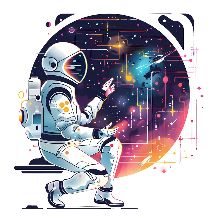 Astronaut Exploring the Galaxy