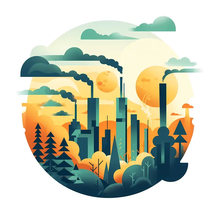 Pollution from Industrial Factory